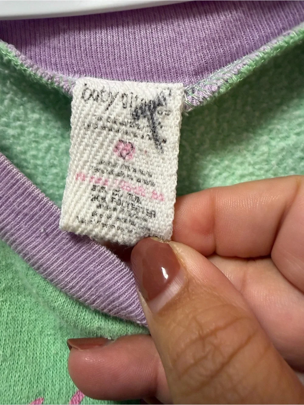 Vintage 90s Original Baby Sweats Colorblock Fleece Romper - Kidcore Pastel